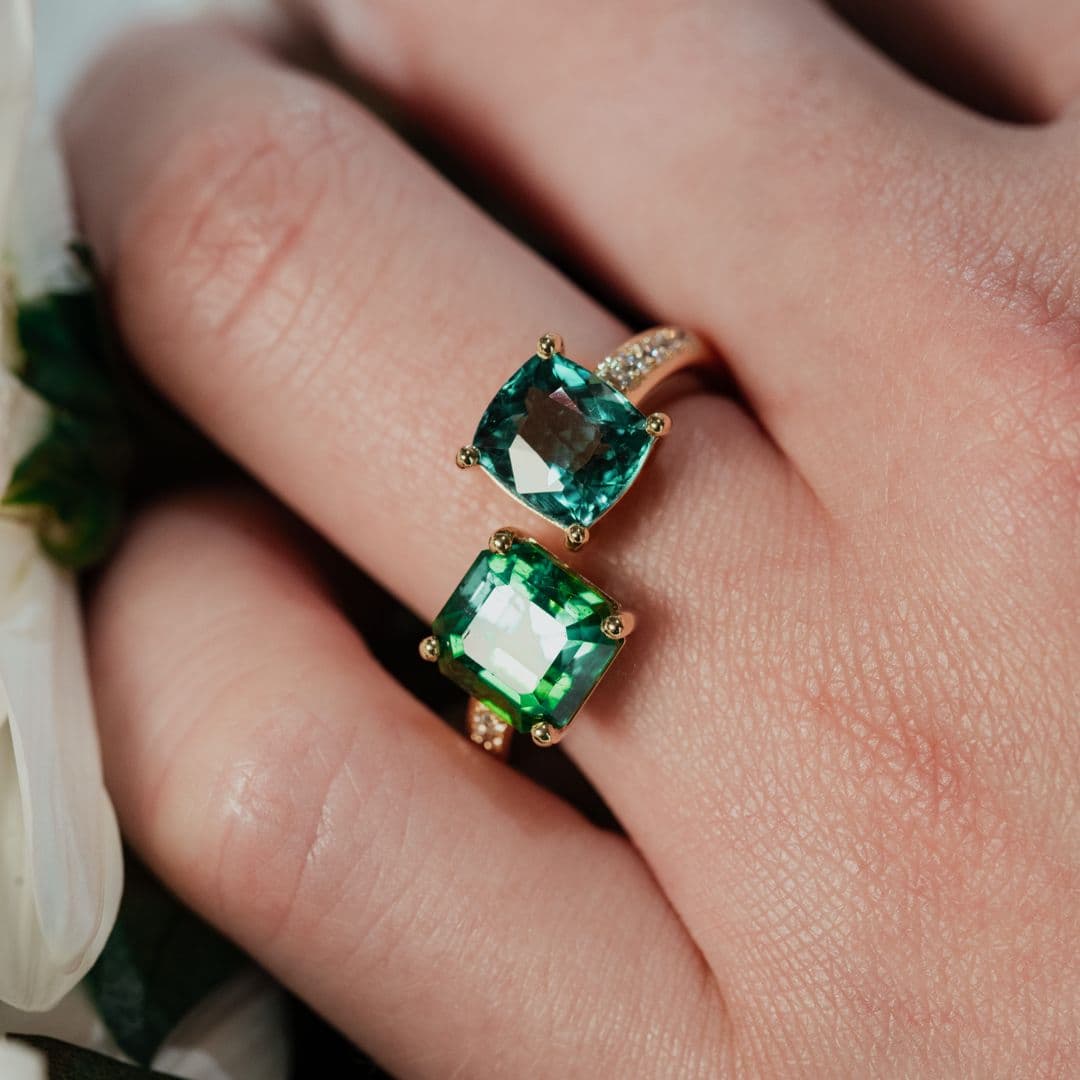 Bague d’anniversaire avec tourmaline