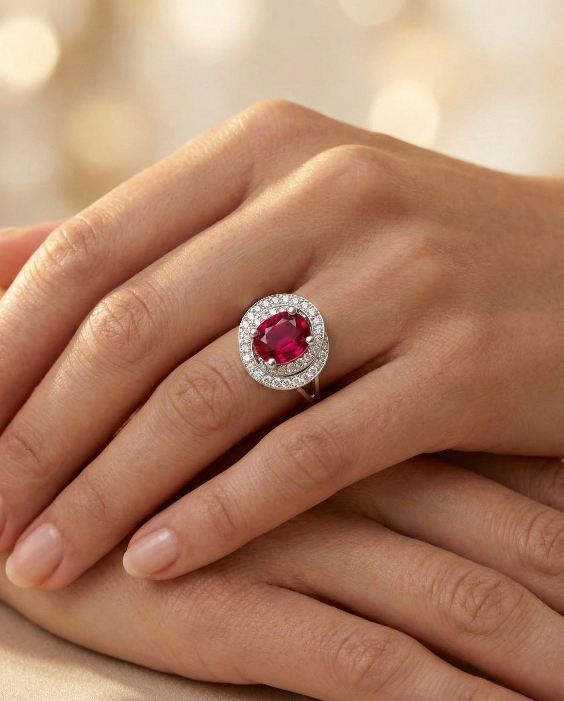 Bague de célébration avec rubis du Mozambique