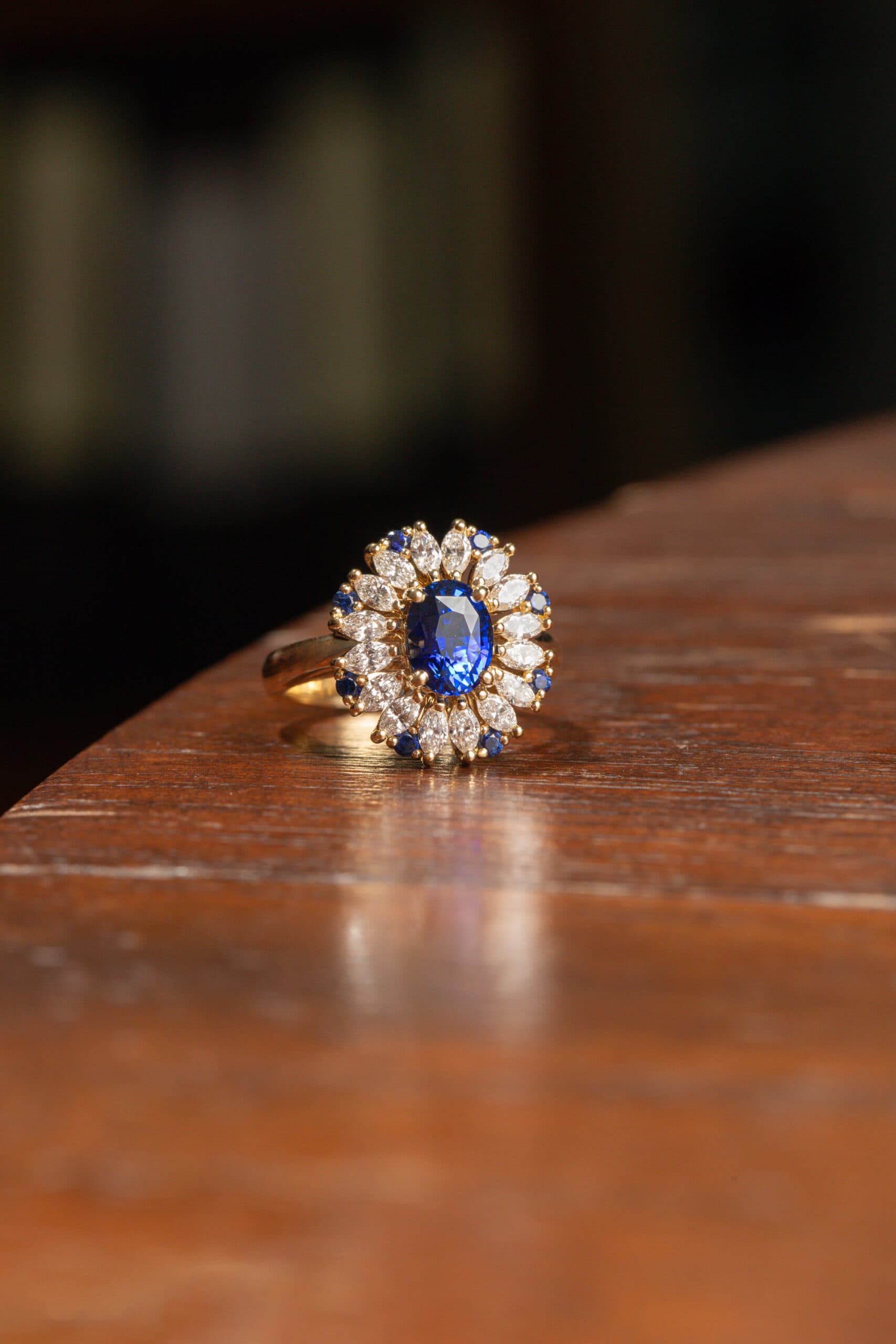 bague de fiancailles saphir royal blue 1-72ct