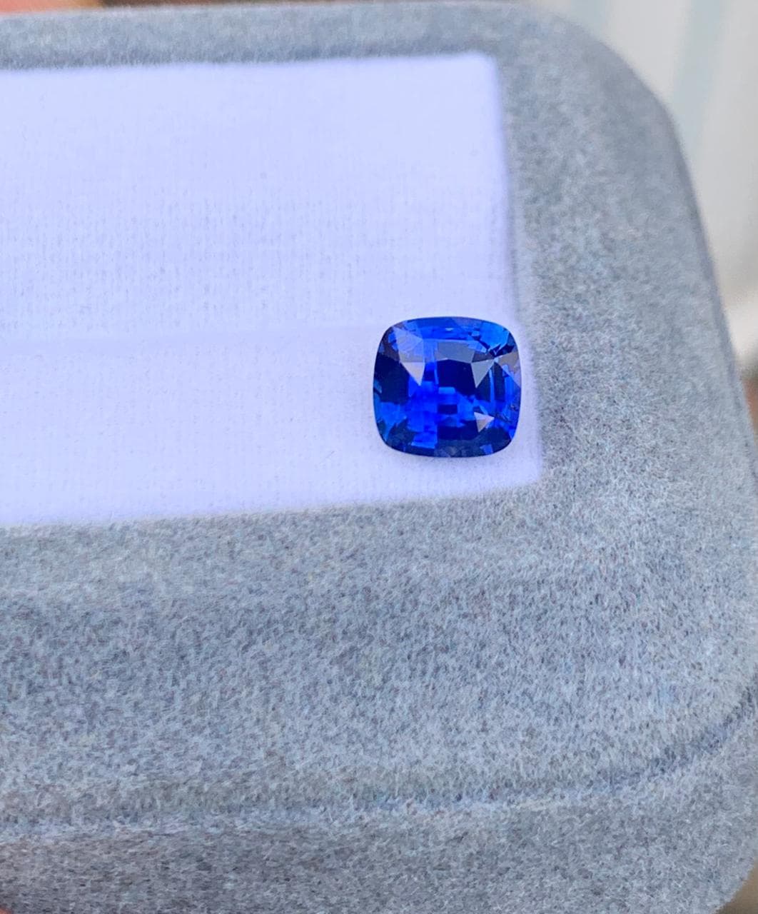 Saphir Bleu Coussin de 2,02ct — Sri Lanka, Chauffé