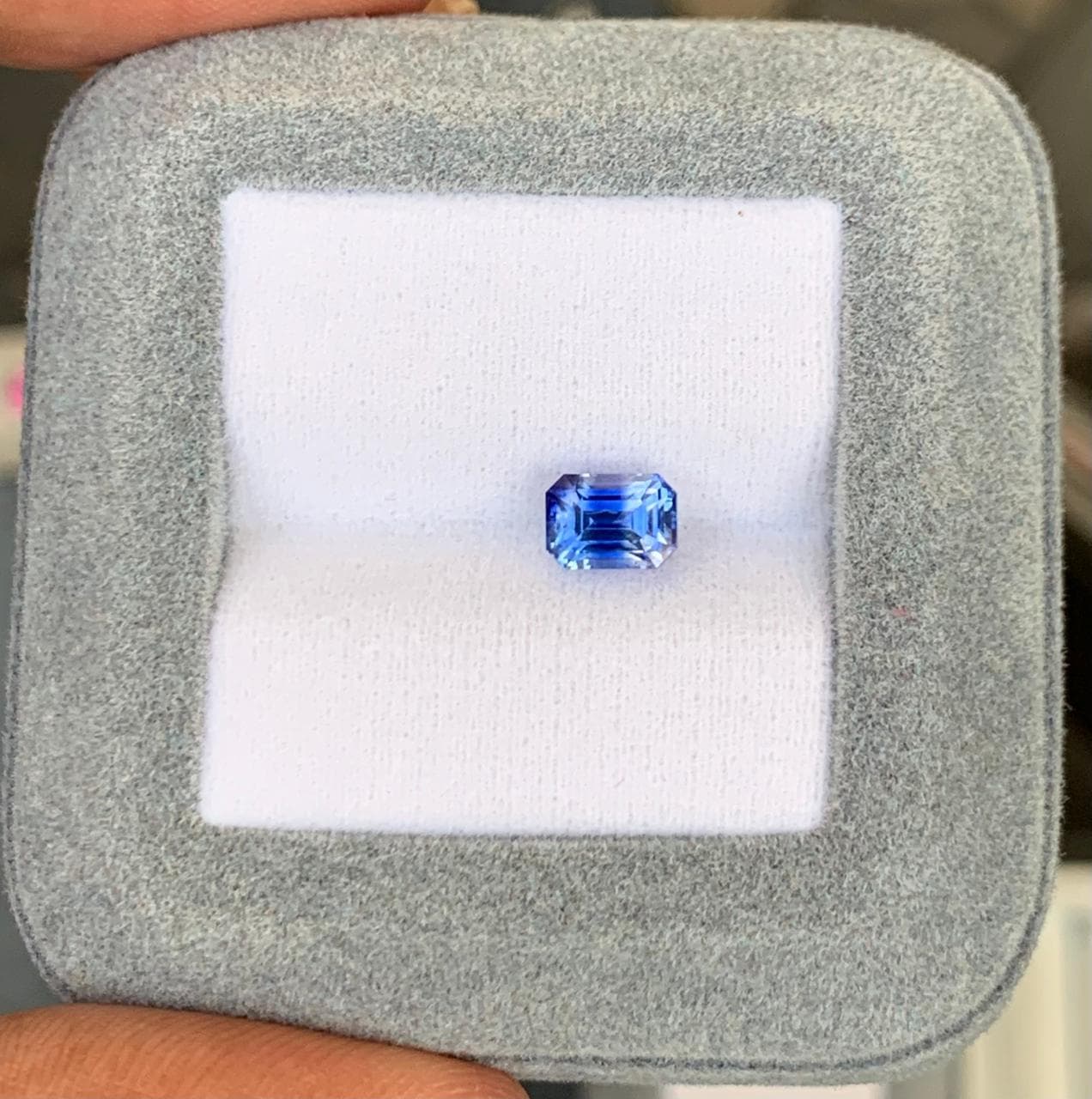 Saphir Bicolore Rectangle de 1,52ct — Sri Lanka