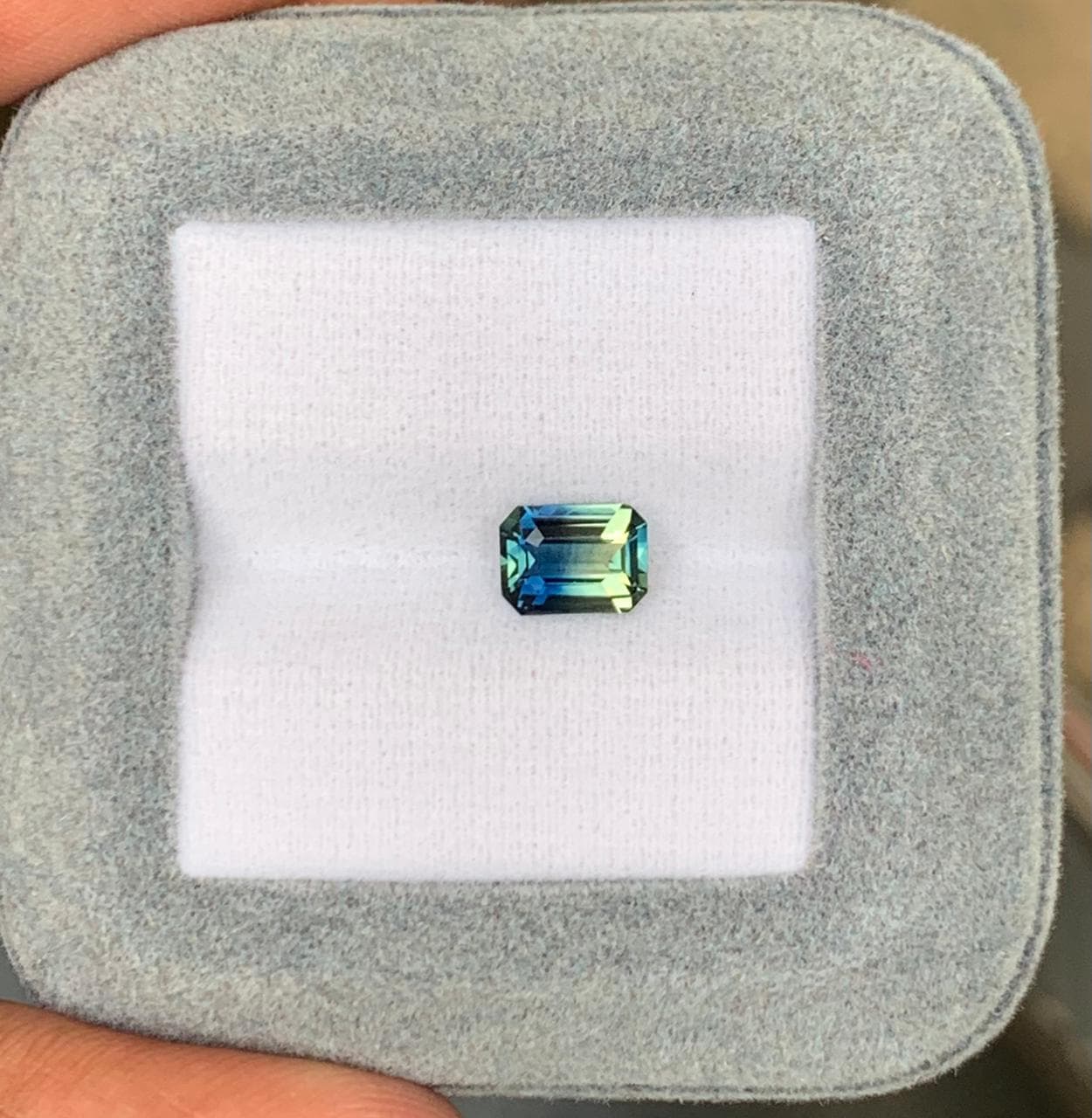 Saphir Bicolore Rectangle de 1,22ct